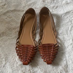 J. Crew Brown Huarache Woven Flats